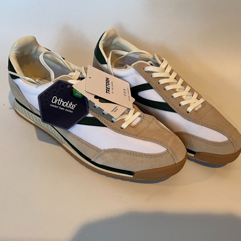 Tretorn Rawlins 2.0 - Green/Brown/White - Size 9